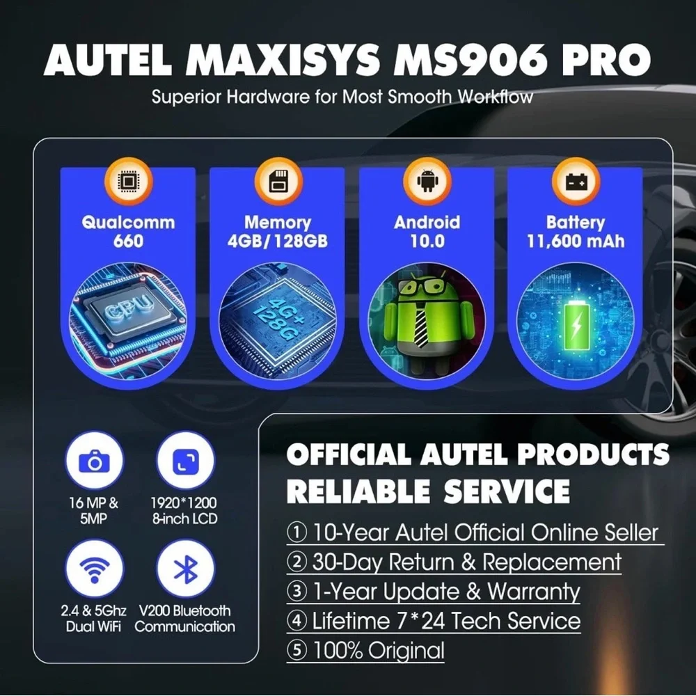Autel MaxiSys MS906 Pro Coding Full System Diagnostic Scanner Tool Newest